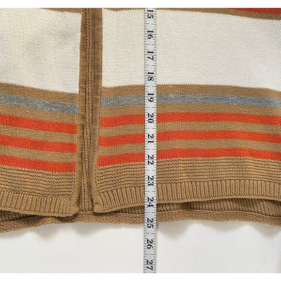 Jones New York Waterfall Cardigan Sweater Women XL Multi Stripes Open Front Read - Picture 11 of 11